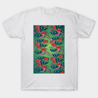 Flowers and Butterflies v1 T-Shirt